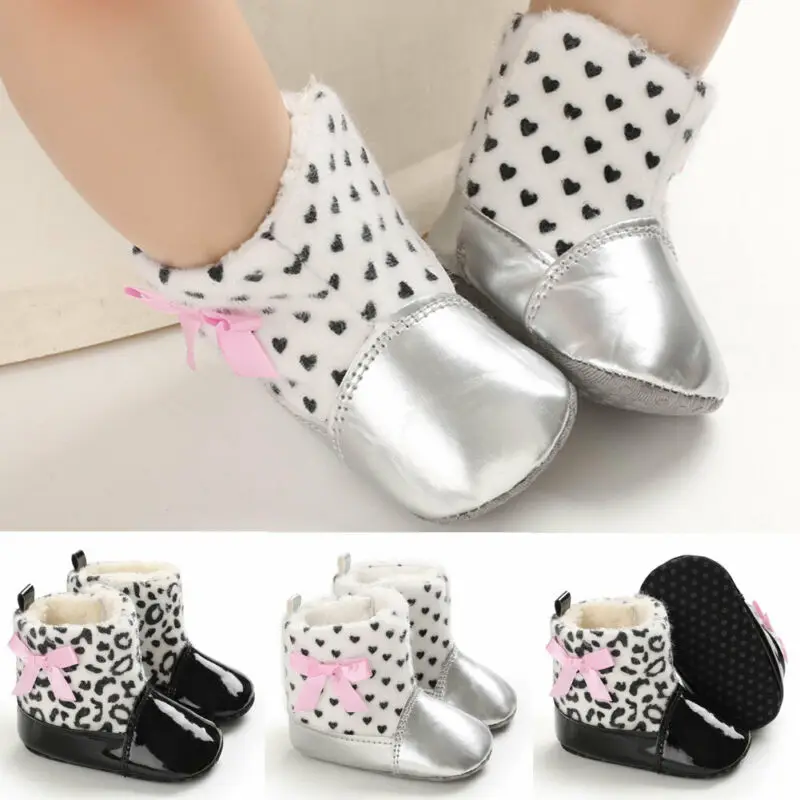 Теплые зимние пинетки для новорожденных мальчиков и девочек мягкие детей 3-11