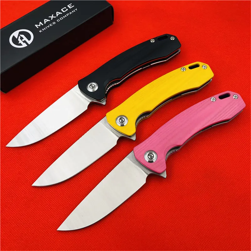 MAXACE balance-s складной нож G10 Ручка 14C27N стальной шлифовальный маленький складной нож открытый кемпинг рыболовный инструмент