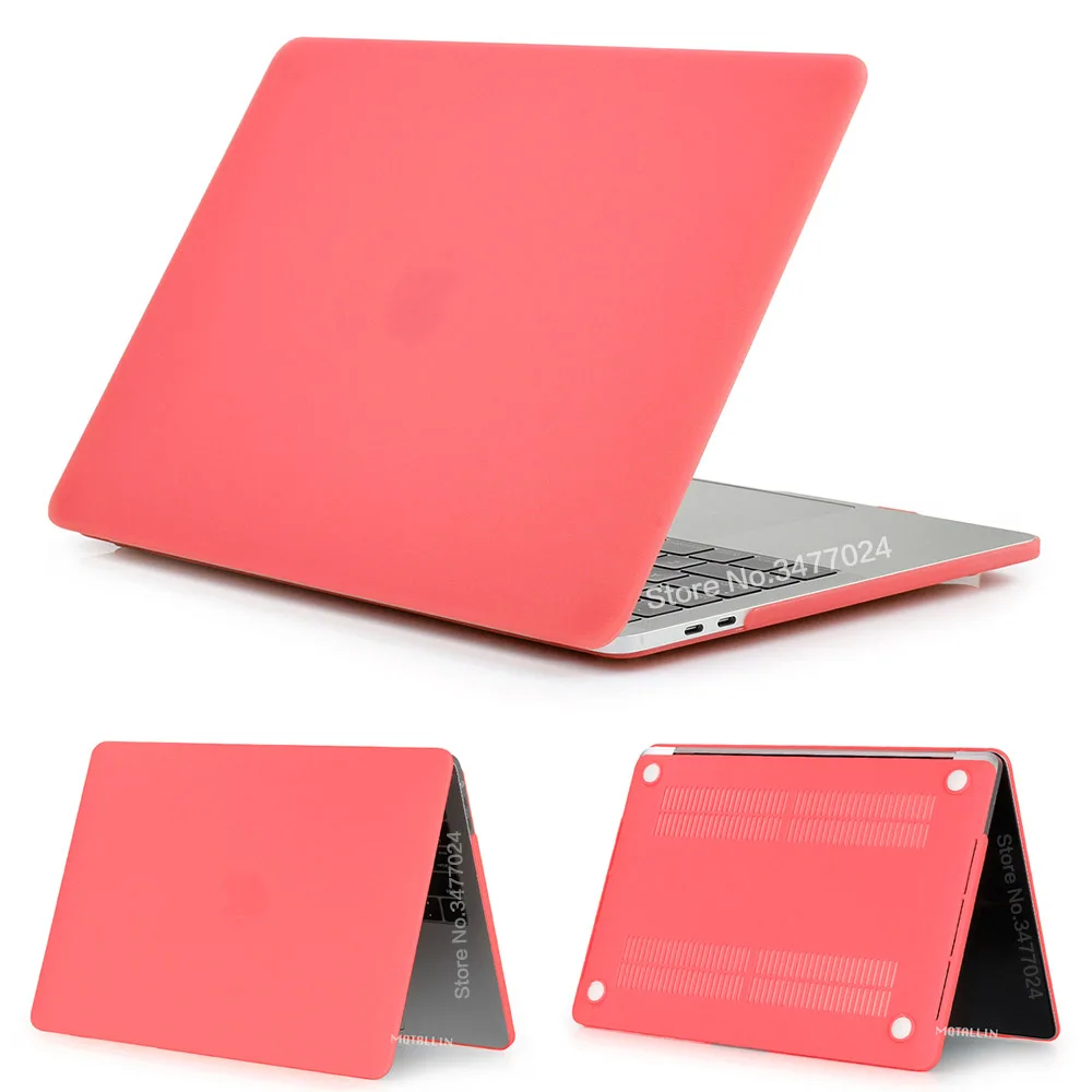 Coral orange-Matte Матовый или прозрачный чехол для ноутбука Macbook Pro retina Air 11 12 13 15, для mac Air 13 A1466 A1932, чехол pro 13,3 15 - Цвет: Coral orange-Matte