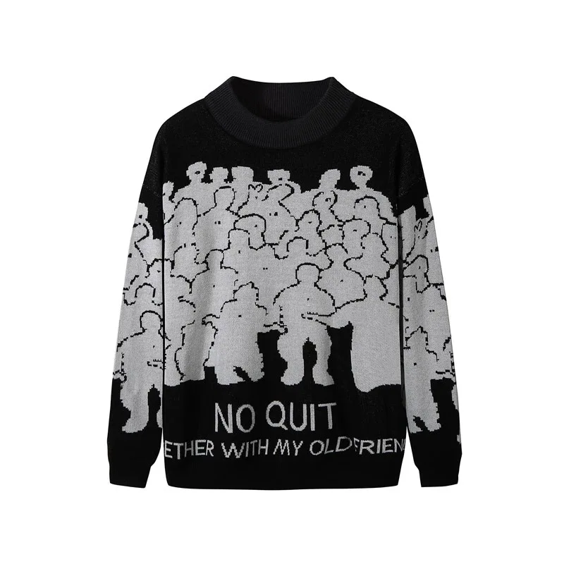 

Sweater Men 'S 2021 Autumn And Winter New Youth Contrast Color Fashion Sweater Casual Round Neck Pullover Long Sleeve Sweater