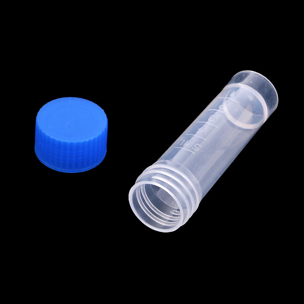 

6Pcs Felting Needles Storage Tube Holder Plastic Bottles with Measure Scales