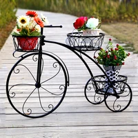 european style wrought iron bicycle flower stand bicycle indoor floor flower pot stand hanging basket cycling lovers