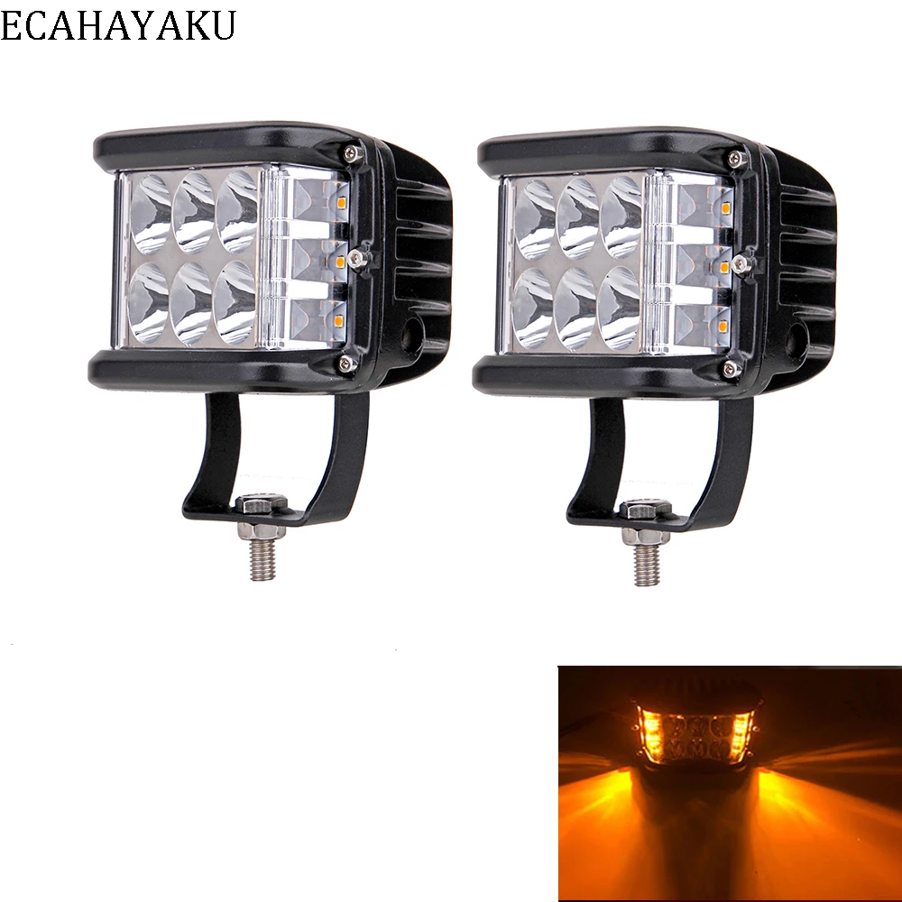 

ECAHAYAKU 2pcs 4 inch Cubic Dually Driving Light Waterproof Spot Beam 4000K/6000K for Off-roads ATV Trucks SUV 4WD Car LED Lamp