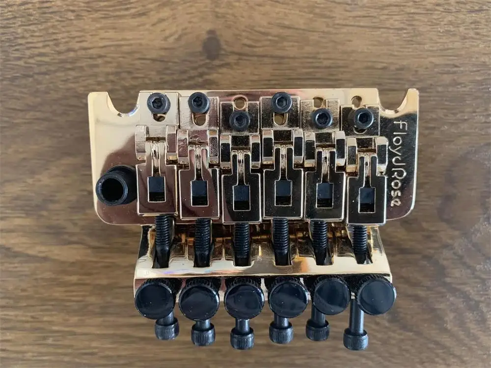Набор Подлинный Floyd Rose LTD Блокировка тремоло система мост WR2 гайка для электрогитары - Цвет: Left Gold