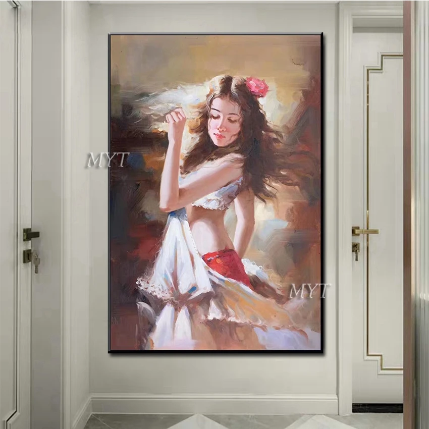 Красивые девушки танцуют фото стены искусства 100% ручная роспись маслом Женщины