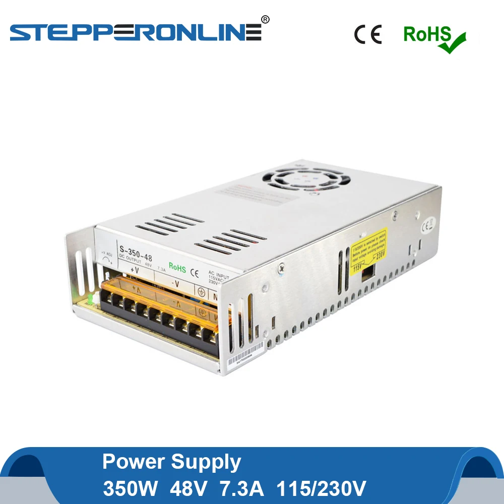 Импульсный источник питания DC48V 350W 7.3A 115 V/230 V для шагового двигателя с ЧПУ/3d принтера
