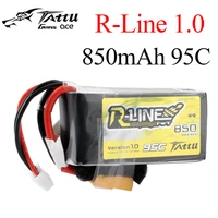 tattu r line 1 0 lipo 850mah 11 1v 14 8v 95c 3s 4s1p lipo battery pack with xt60 plug for rc fpv racing drone quadcopter