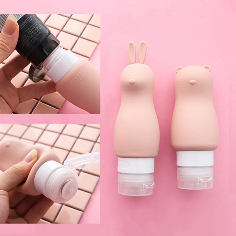 2 шт. милые дорожные бутылки из пищевого силикона|Многоразовые бутылки| |