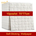 10 шт. 3D Самоклеящиеся водонепроницаемые обои с имитацией кирпича на фоне телевизора, 3D наклейки на стену, обои для гостиной, Декоративные Настенные обои для спальни