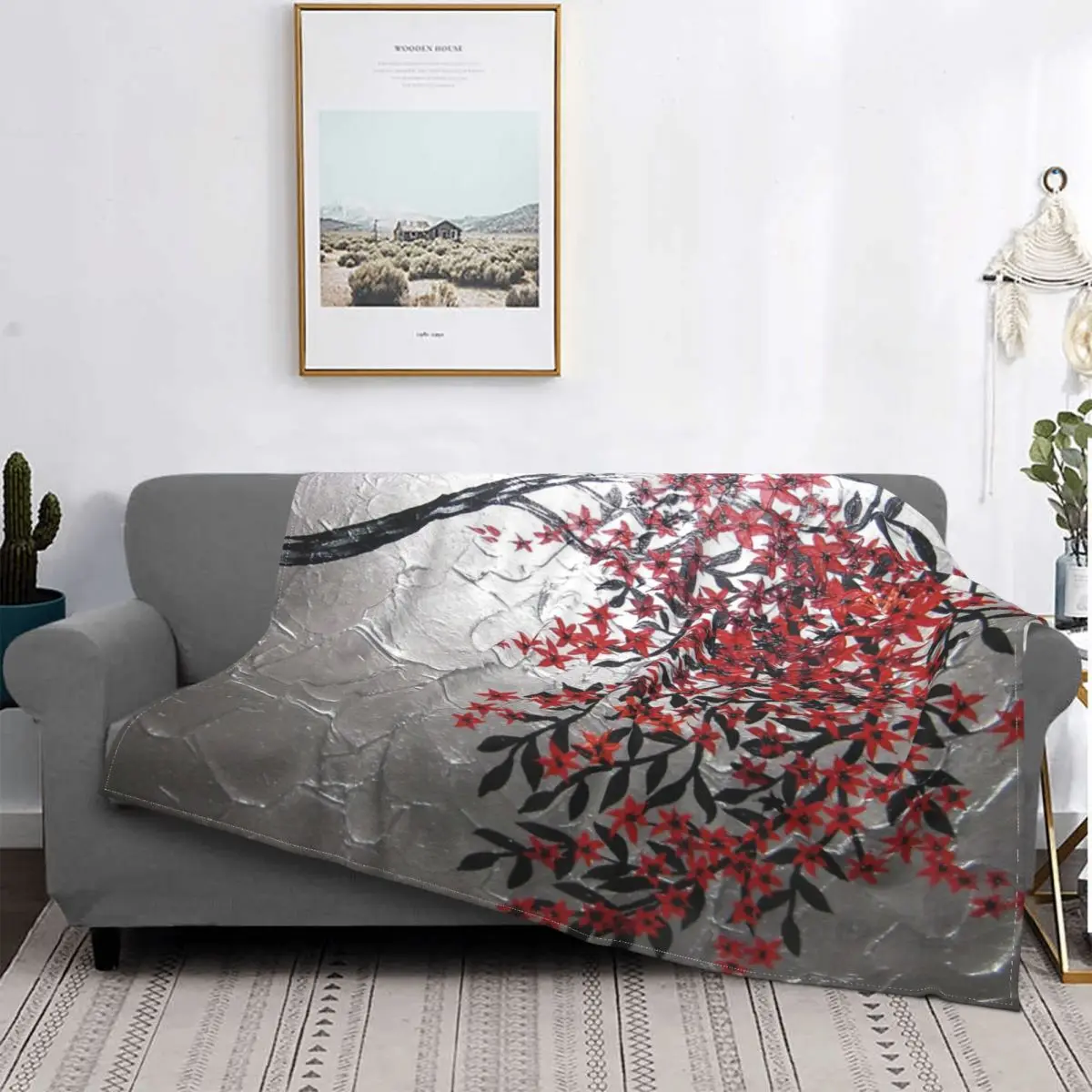 

Manta a cuadros para cama, manta roja, negra y plateada, с капучиком, для cama