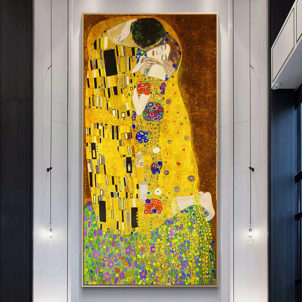 Gustav Климт поцелуй классическая картина маслом Печать на холсте художественные
