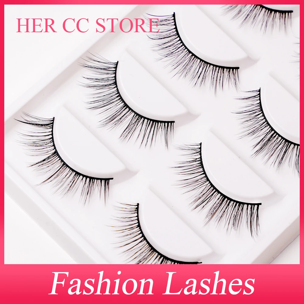 

INDIVIDUAL PACKING 5PAIRS FASHION EYELASHES 0.07mm 3D SOFT DRAMATIC NATURAL THICK FALSE EYELASHES HIGH QUALITY MAKUP（D6)