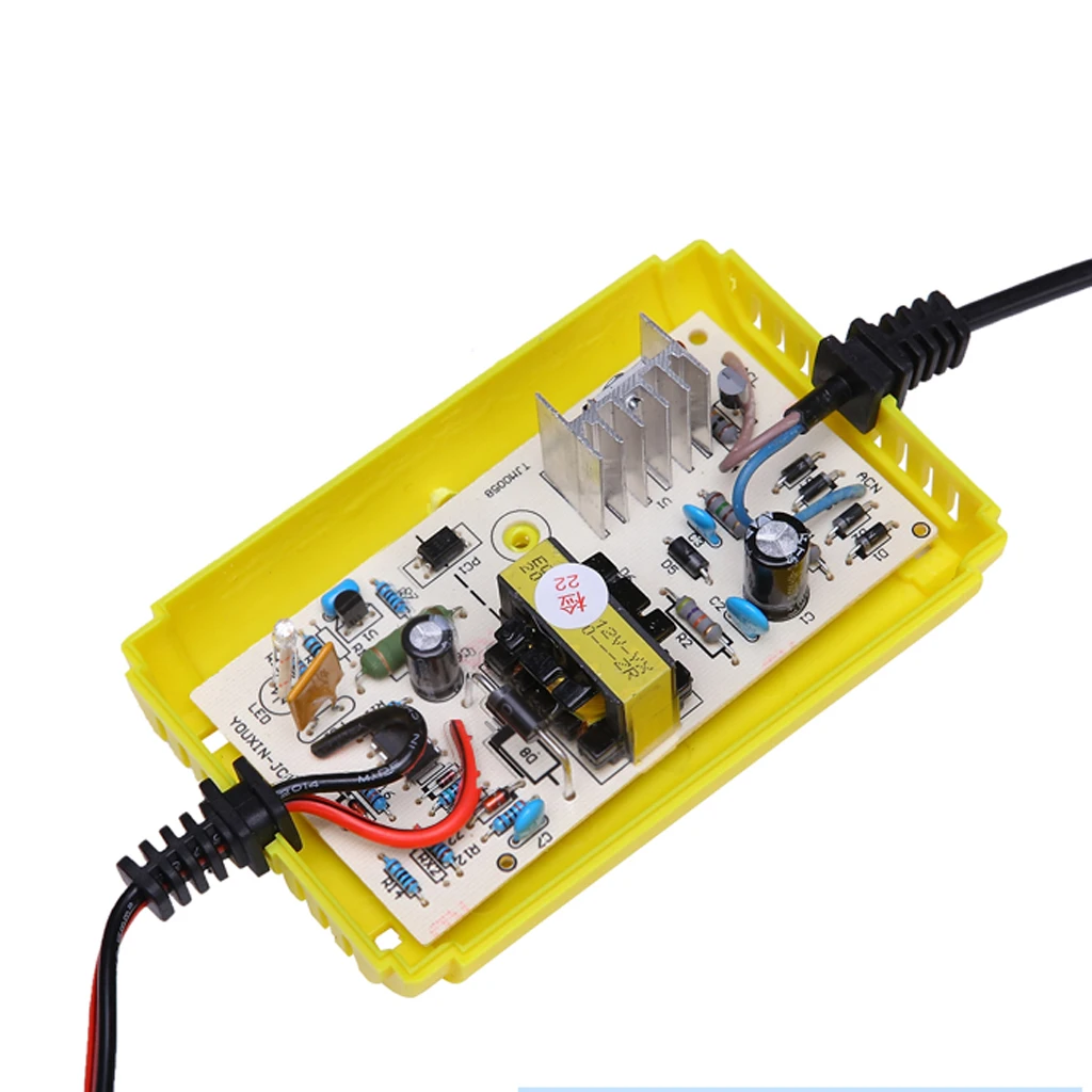 12V DC 2A умное быстрое зарядное устройство для автомобиля мотоцикла желтый