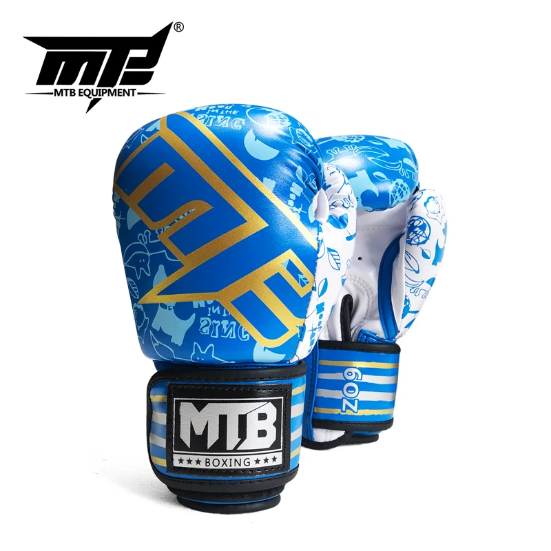 

1 Pair Boxing Gloves Kids Training Fighting Gloves Flame Muay Thai Sparring Punching Kick boxing Breathable PU Gloves Mitts 2021