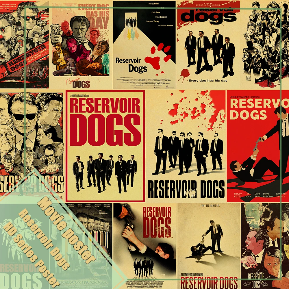 

Quentin Tarantino series movie poster Reservoir Dogs Posters Kraft Paper Wall Room Bar Decor
