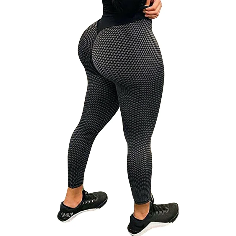 

Seamless Fitness Women High Waist Leggings Print Elastic Push Up Ankle Length Polyester Leggings