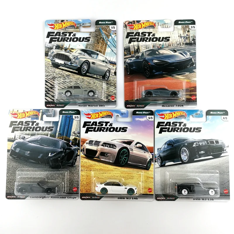 Горячие диски машины Форсаж BMW M3 E46 E36 McLAREN 720S Euro Fast 1/64 Коллекционная версия модель