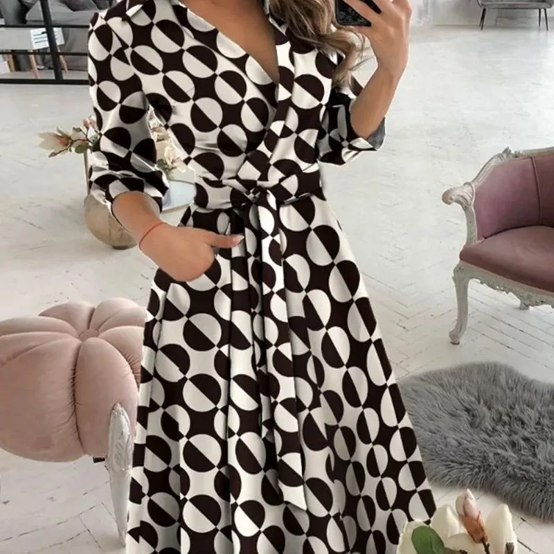 

Long-sleeved V-neck Print Bag Hip Dress Women's Wear Dresses For Women Dress Large Size Short Sleeve Sunglasses Thin Vest