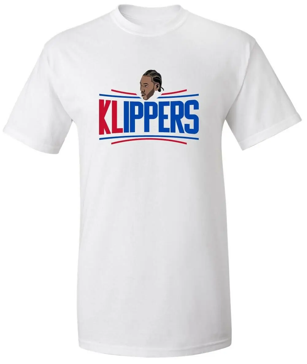 Кохи Леонард Klaw Лос-Анджелеса футболка Clippetrs KLIPPERS круглый Стиль футболки для