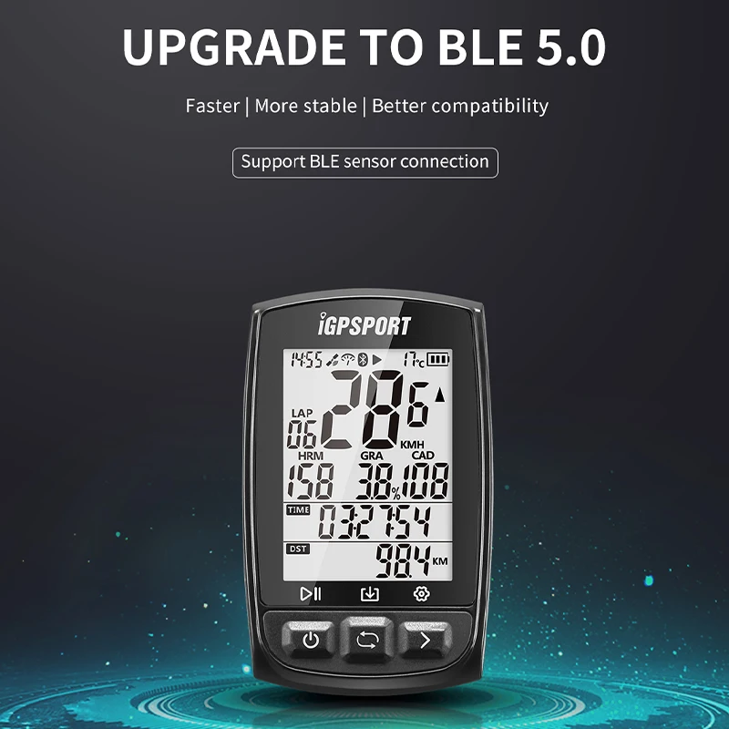I GPS-порт IGS50S велосипедный компьютер ANT + беспроводной Водонепроницаемый IPX7