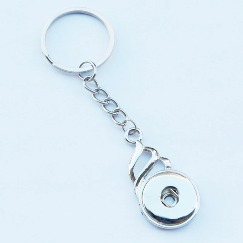 

Simple Water Drop Keychain 18mm Snap Buttons Keyring Jewelry 12pcs/lot