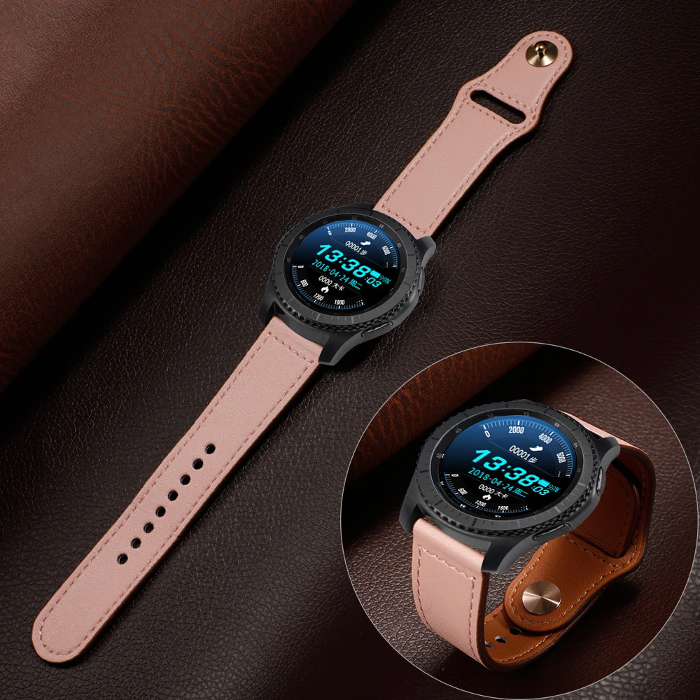 Gear S3 frontier ремешок для samsung Galaxy Watch 46 мм 22 мм ремешок для часов huawei watch gt 2 ремешок кожаный спортивный браслет ремешок для часов 46