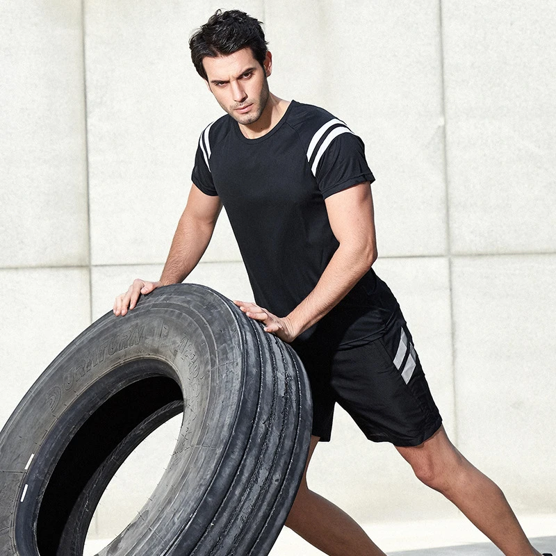 4 шт. мужской спортивный костюм дышащая эластичная одежда для тренировок бега