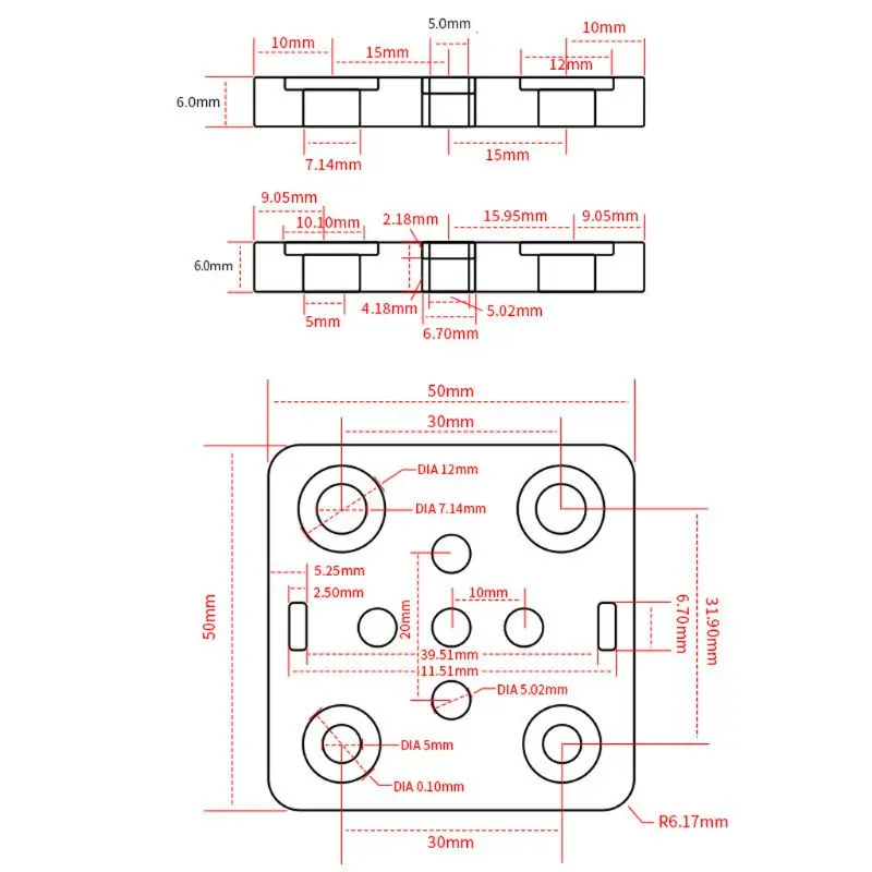 3D принтер часть Openbuilds специальная скользящая пластина для алюминиевых профилей V