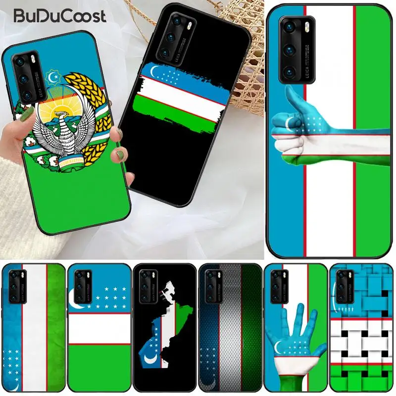 

Slok Uzbekistan national emblem flag Custom Phone Case For Huawei P9 10 20 30 40 P Smart 20lite 2019 P30 lite Pro P9 lite 2017