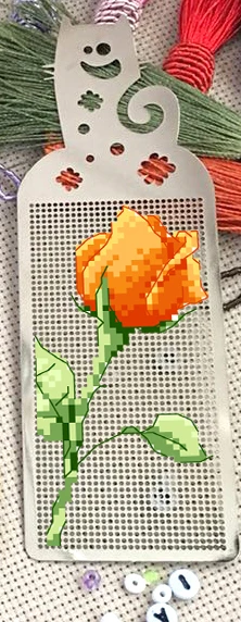 Oneroom сделай сам, рукоделие, Стич, вышивка крестом, металлическая Закладка, серебряное, золотое, рукоделие, Счетный крест, Набор для вышивки, подарок - Цвет: Розовый
