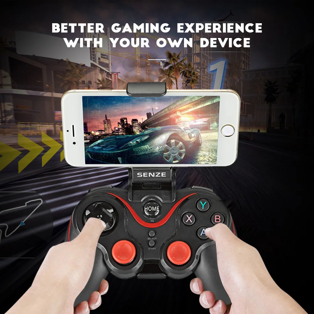 SENZE A1006 Bluetooth игровой контроллер беспроводной джойстик Bluetooth геймпад с регулируемой подставкой для телефона для PUBG Fortnite