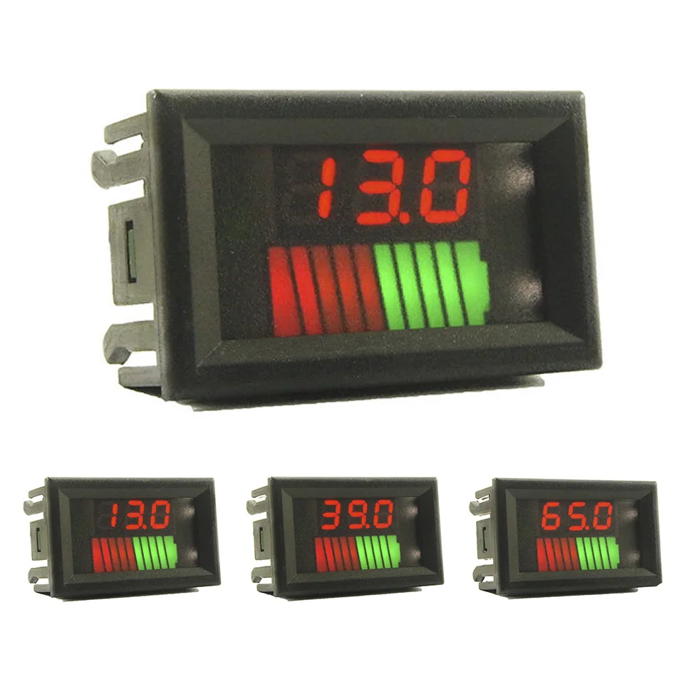Светодиодный дисплей 10 сегментов уровня заряда батареи измеритель емкости