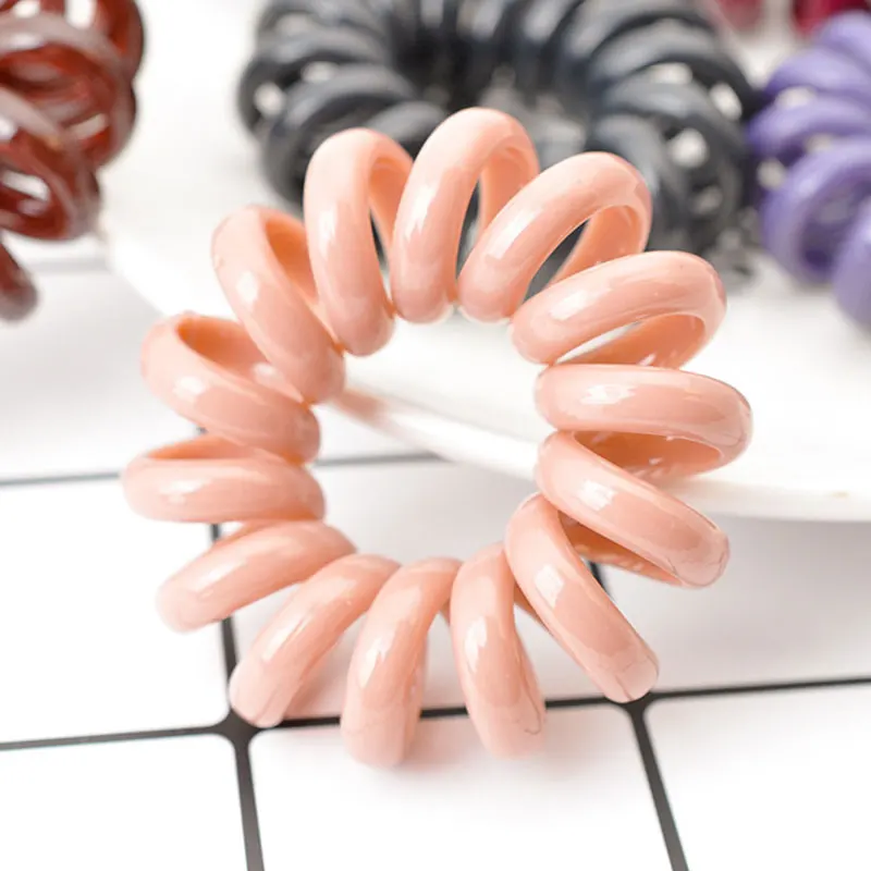 1 шт. негабаритных телефонный провод волосы кольцо резинка для волос обтянутая