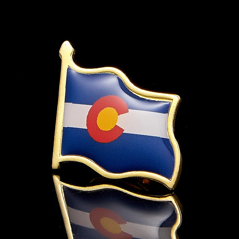 США штат Колорадо металлический значок булавка для лацканов курток