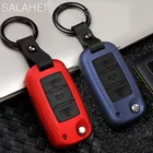 Чехол для ключа из углеродного волокна и силикона, чехол для ключа дистанционного управления Volkswagen, VW Jetta, Golf, Polo, Passat, Tiguan, Skoda Octavia