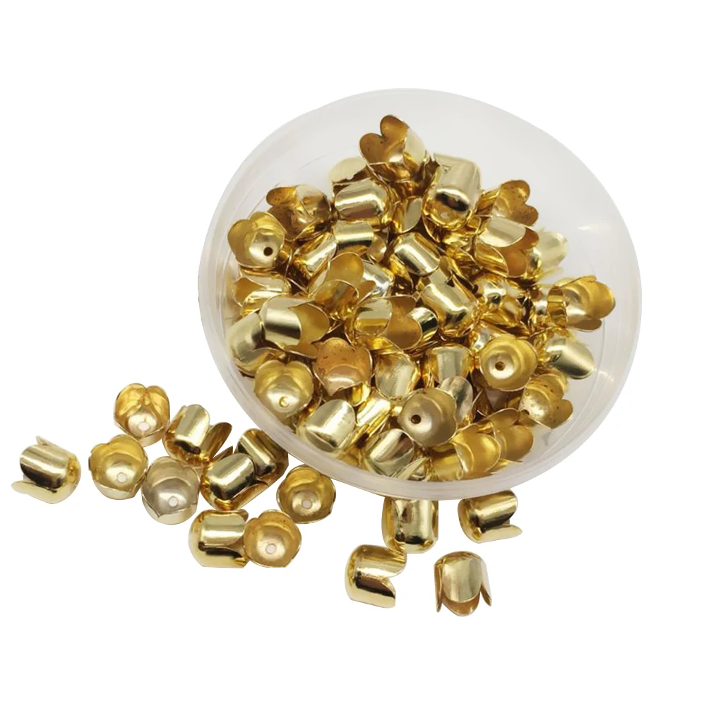 100 шт. кожаных наконечников для шнура колпачки кисточек чехлы самодельных