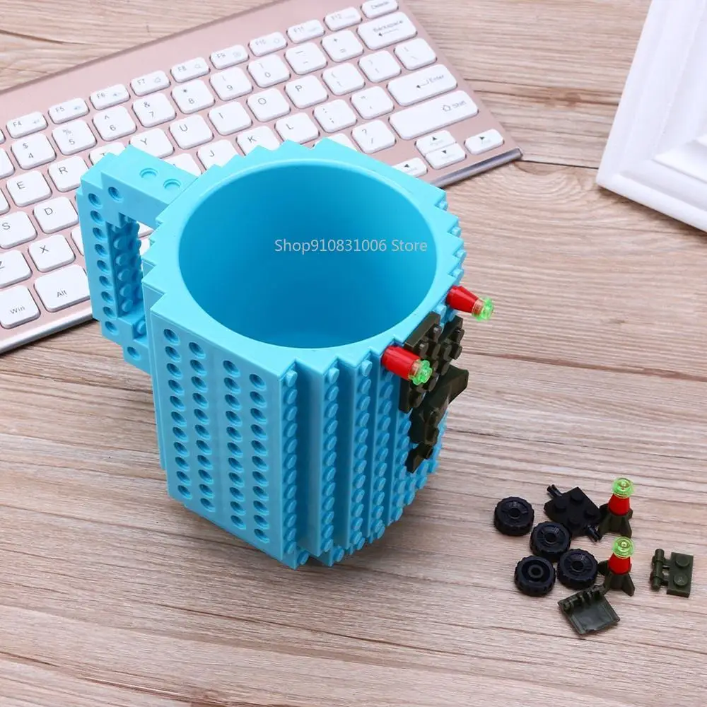 

350ml Creative Milk Mug DIY Build-On Brick Drinking Water Coffee Building Blocks Cup Drinkware Home Office Adult Kids Gift