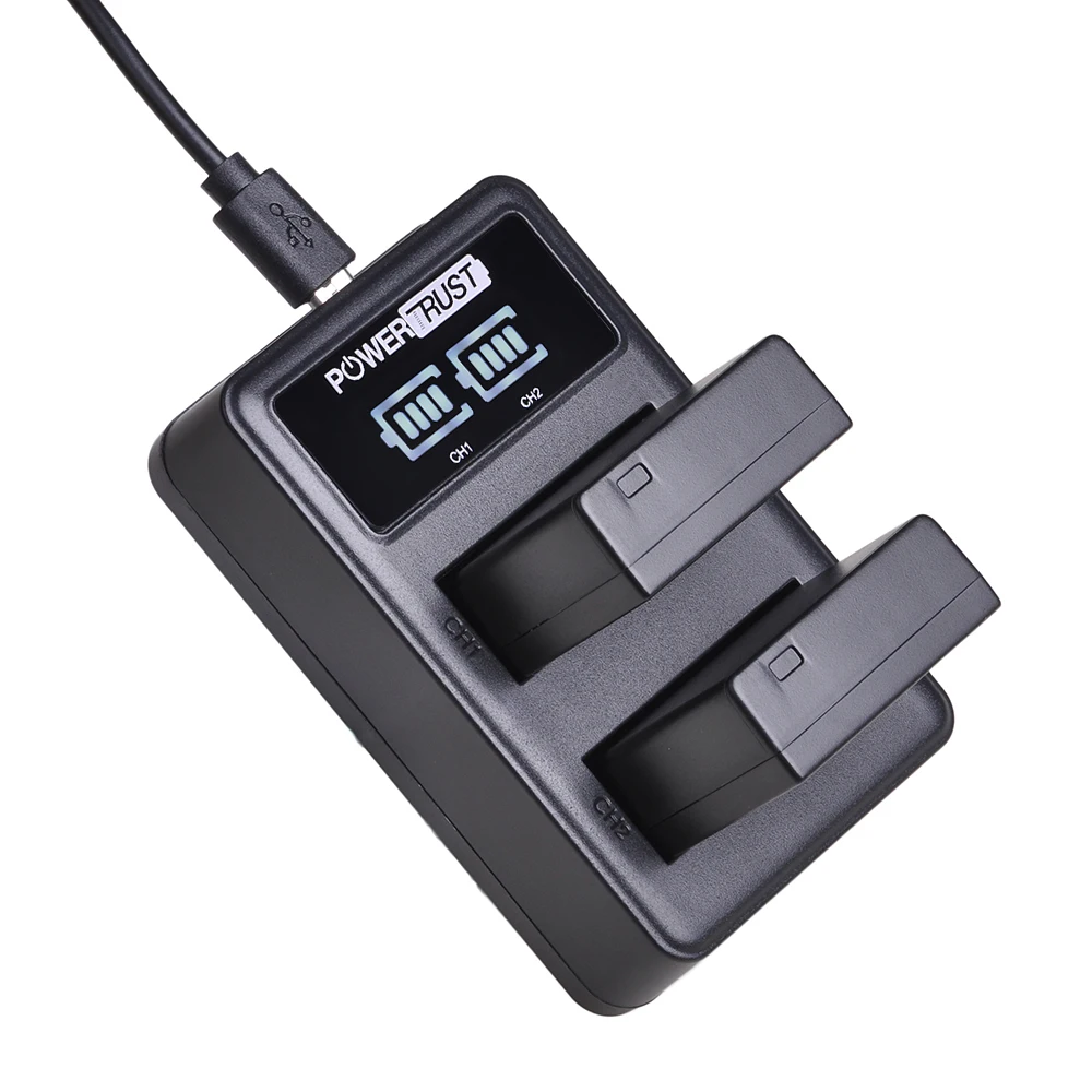 Зарядное устройство с двумя USB светодиодами для Panasonic LUMIX GF5 GF6 GX7 LX100 GX80 GX85 2 шт. DMW-BLG10