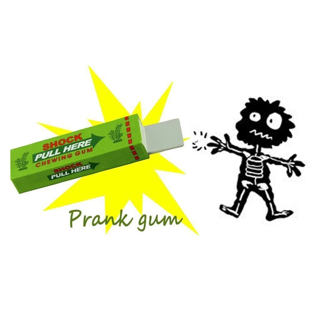 

New Electric Shocking Shock Chewing Gum Mud April Fool's Tricks Joke Gadget Practical Funny Novelty Toys Anti-stress Shock Toys