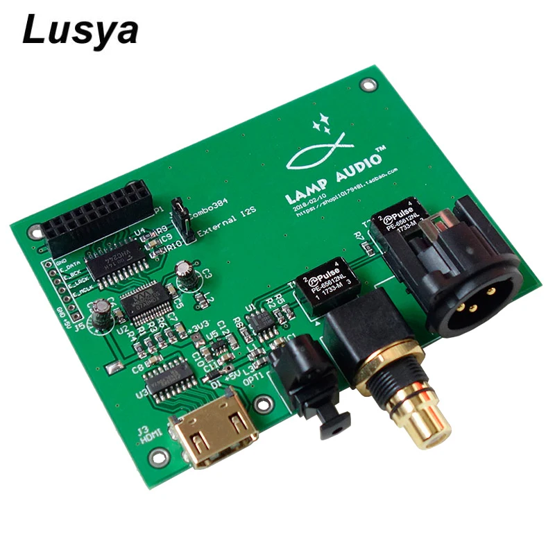 Цифровой интерфейс USB I2S/IIS XMOS Коаксиальная волоконная Выходная плата SPDIF AES T1551 |