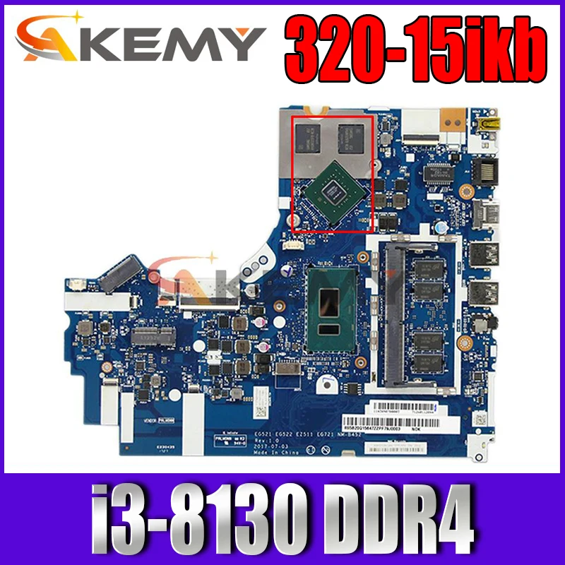

Материнская плата для ноутбука lenovo ideapad 320-15ikb 520-15ikb с центральным процессором i3-8130 ddr4 NM-B452 5b20q15583 mb 100% протестирована Быстрая доставка