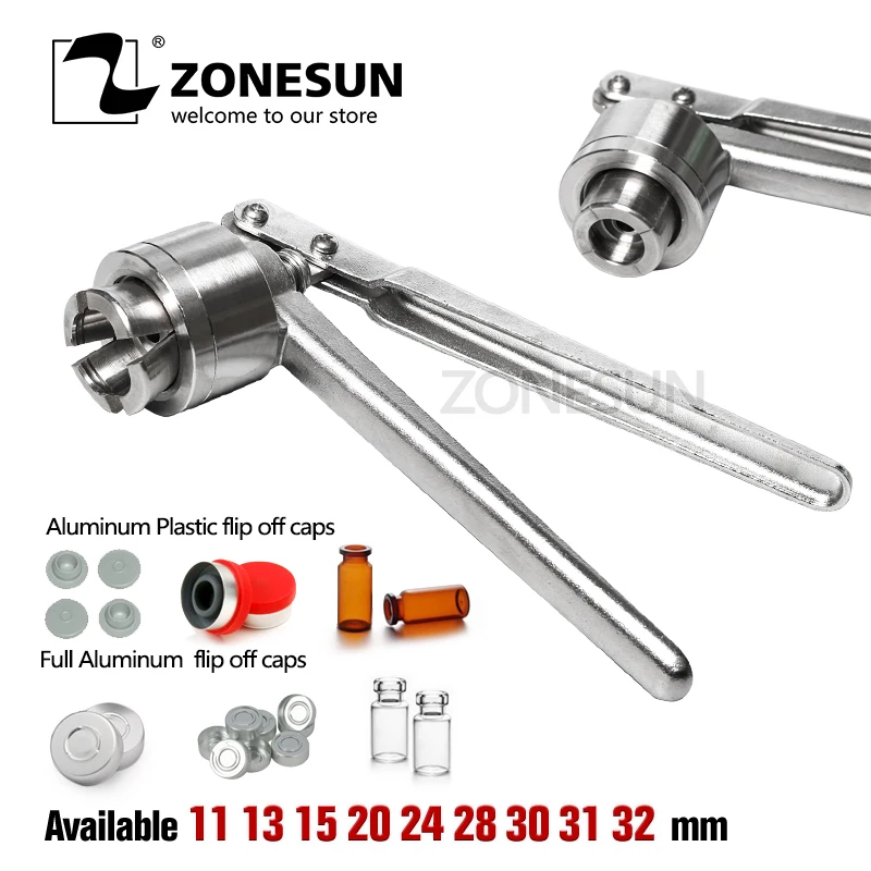 ZONESUN 13 мм из нержавеющей стали ручные Обжимные Щипцы Для Ампул откидывающиеся