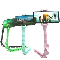 universal lazy holder arm flexible mobile phone holder suction cup stand wall desk bicycle stents caterpillars bracket for phone