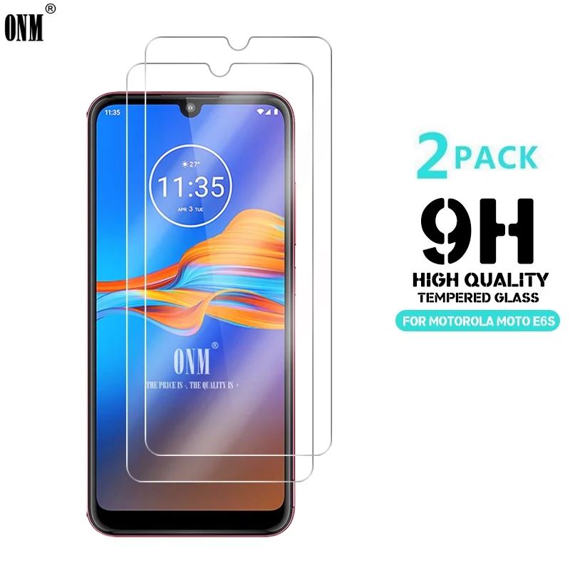 2 шт закаленное стекло для Motorola Moto E6s протектор экрана 9H E6 Plus защитная