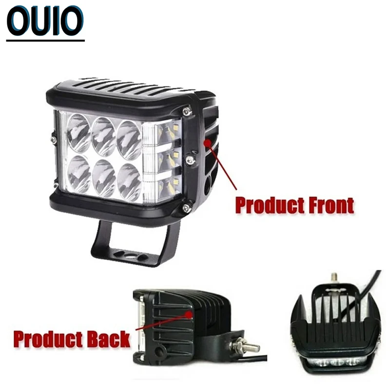 60 Вт внедорожнике светодиодный светильник бар 3 боковыми 4 дюйма рабочий 12V 24V