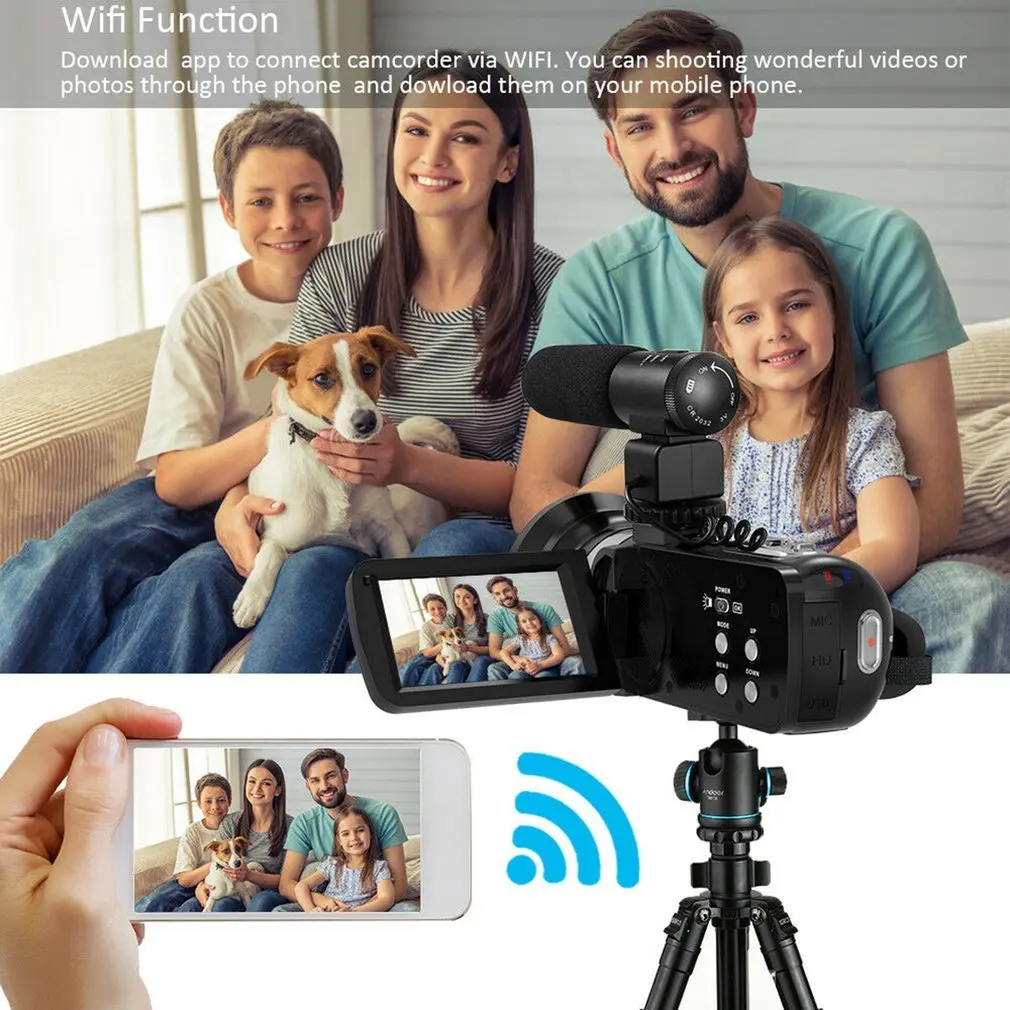 

V4K digital camera night 30MP DV WIFI touch screen infrared fill light Camcorder Recorder