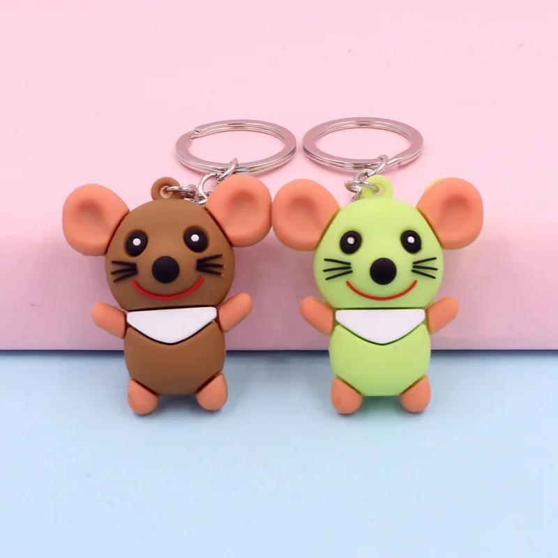 Креативный брелок для ключей с милой мультяшной мышью Корейская версия