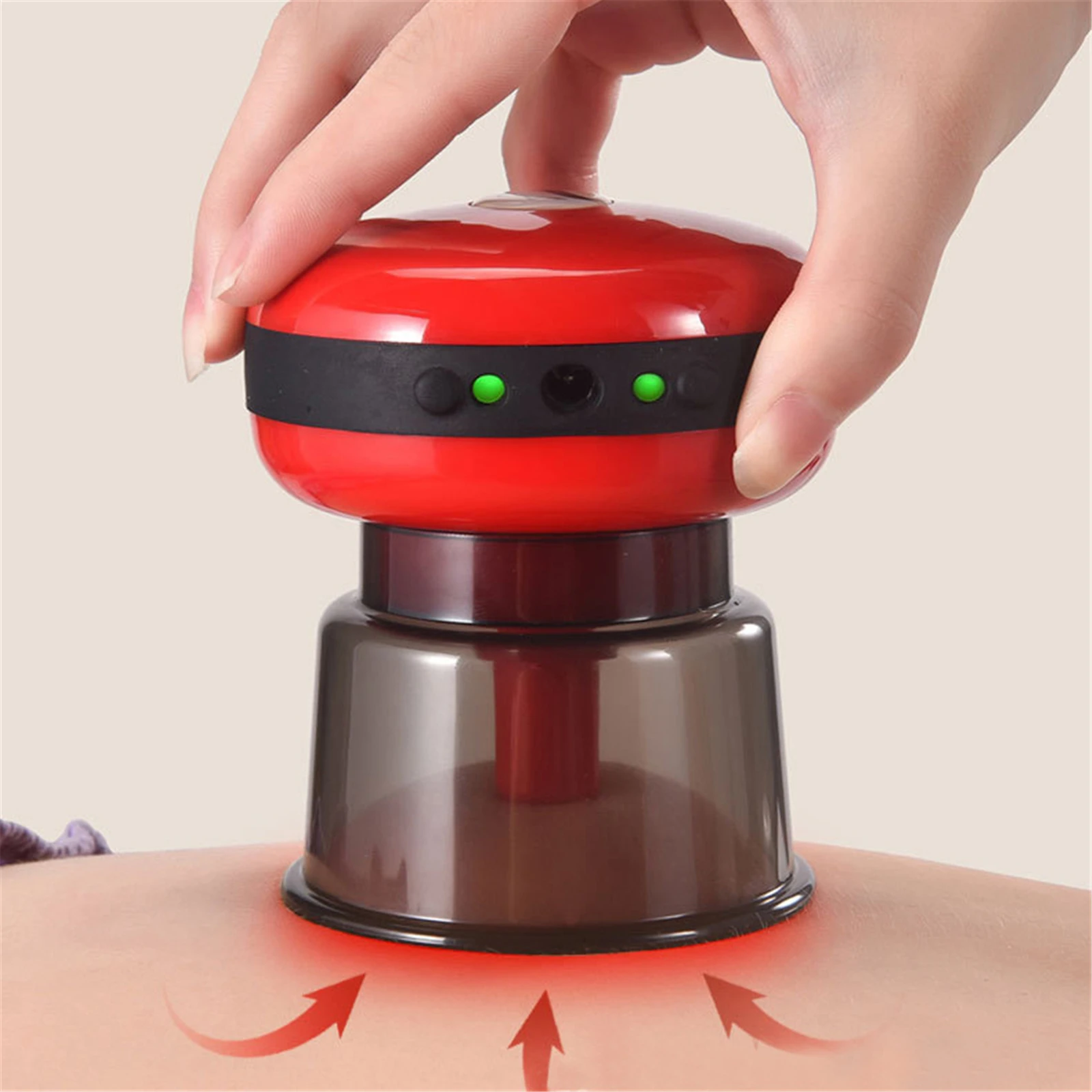 

Electric Cupping Therapy Massager With Red Light Therapy，Portable Rechargeable Adjustable Cupping Therapy Massage Tool,Back,Body