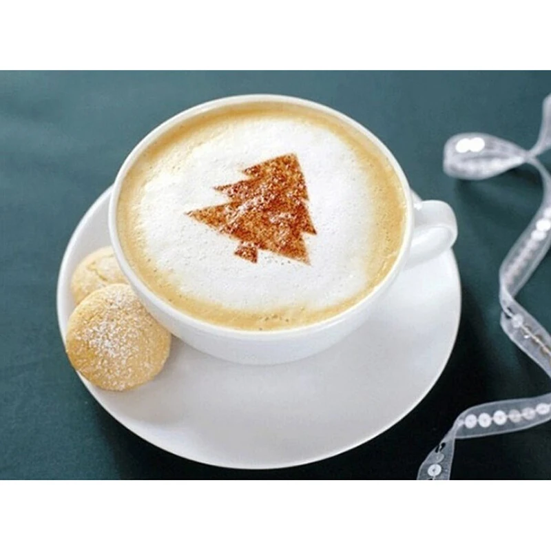 

Easy Coffee Drawing Stencils Template Fancy Coffee Mat Decorating Stencils Kitchen Tools For Coffee Latte hot Chocolate HK3