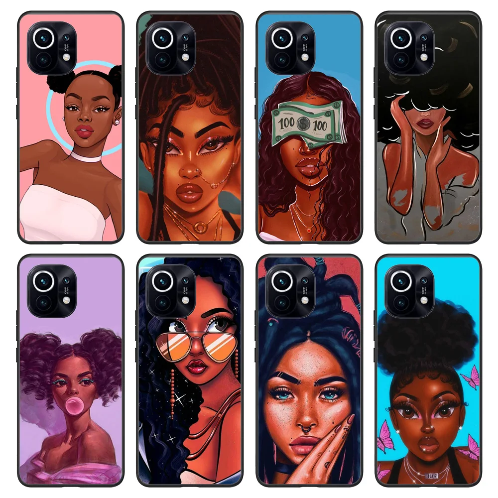 

Comics Black Girls Case For Xiaomi Mi POCO X3 NFC F3 GT M3 11 11 Ultra 11T Pro 11 Lite Redmi Note 10 Pro Note10 5G K40 Cover